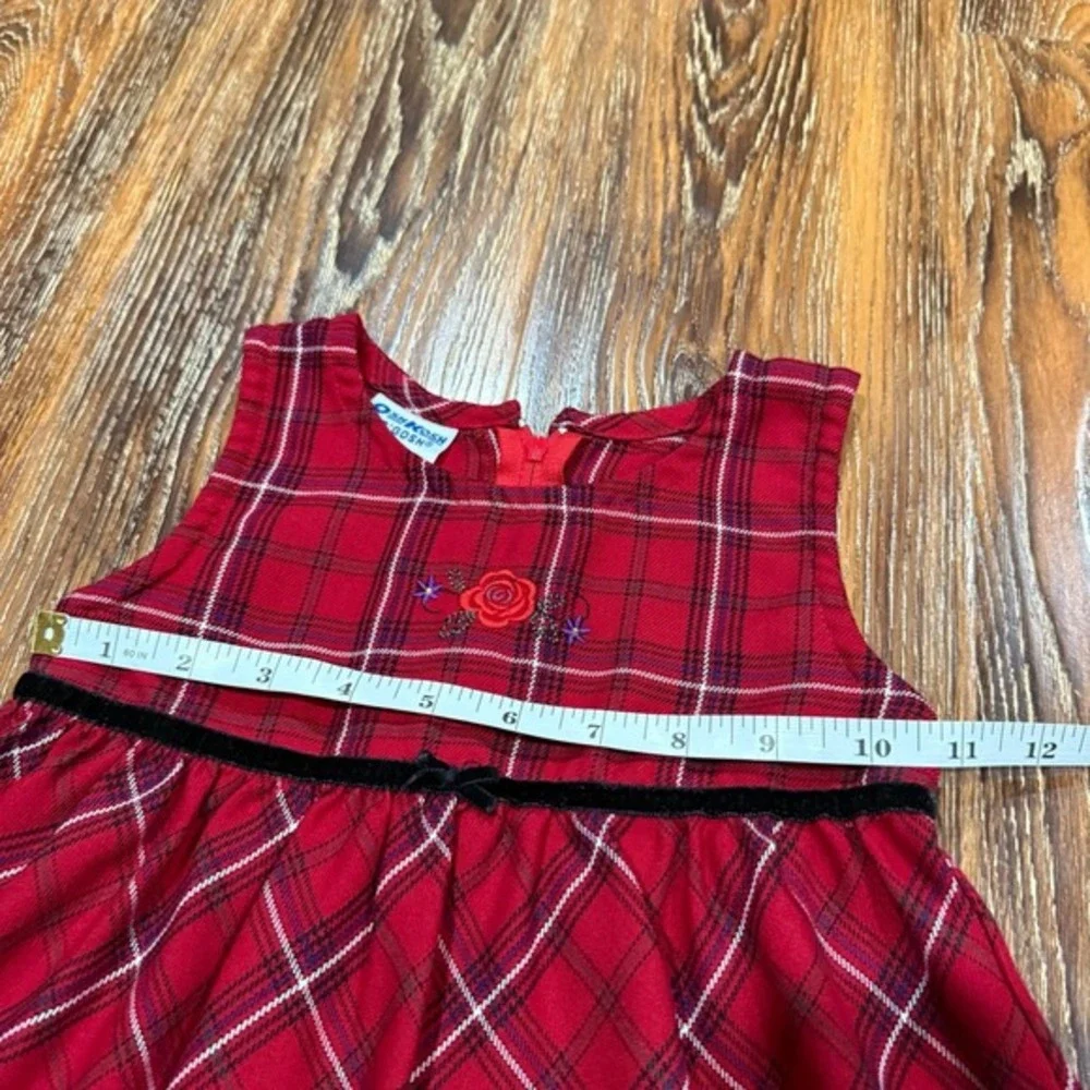 VTG OshKosh B'gosh & Childrens Place Plaid‎ Dress Bundle Red Yellow Girls 18-24M